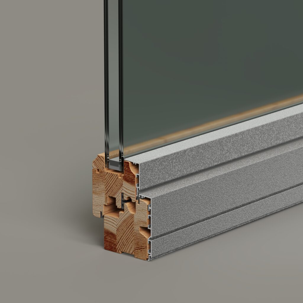 Icona in legno e alluminio