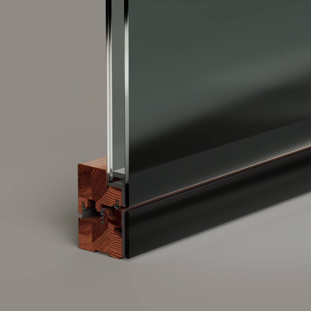 Flat in legno e vetro